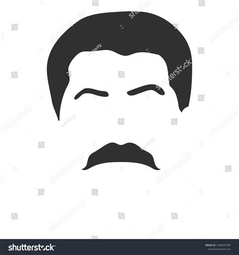 Hairstyle Mustache Like Joseph Stalin Template Stock Vector (Royalty Free) 1208597335 | Shutterstock