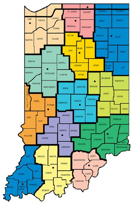 Indiana School Districts Map - Real Map Of Earth