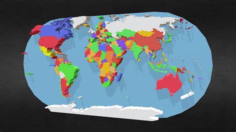 World Map - Buy Royalty Free 3D model by JohnHoagland [6460ab9] - Sketchfab Store
