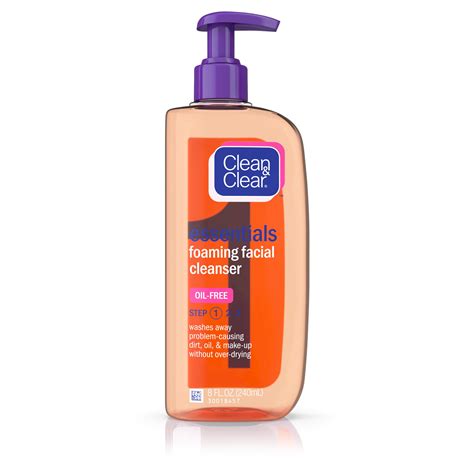 Clean & Clear Essentials Foaming Oil-Free Facial Cleanser, 8 fl. oz - Walmart.com