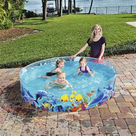 Kid's Swimming Pool Hard Plastic Backyard Pool in 2020 | Children swimming pool, Kids swimming, Pool