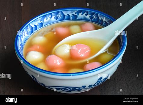 Taiwanese homemade tangyuan dessert, served for special Chinese ...