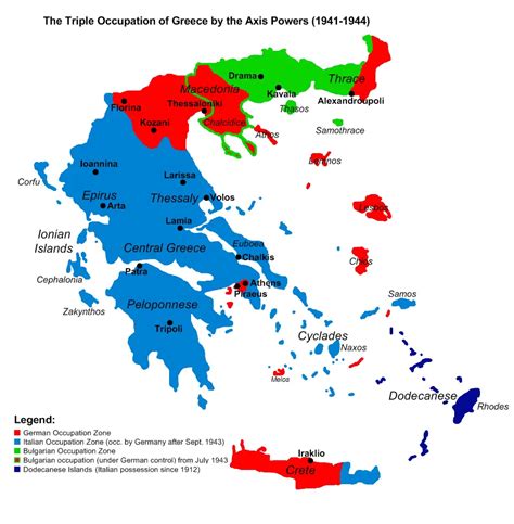 Triple Occupation of Greece Wwii • Mapsof.net