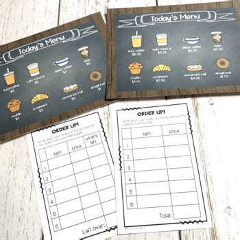 Coffee Shop Math Stations by Sweet Sweet Primary | TpT