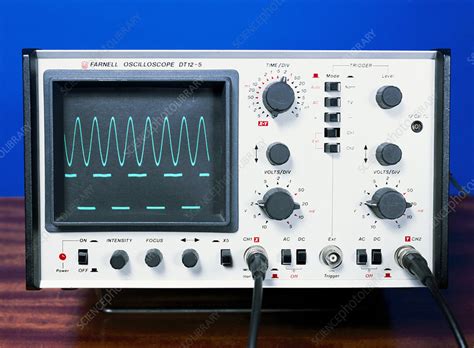 Oscilloscope wave forms - Stock Image - T540/0146 - Science Photo Library