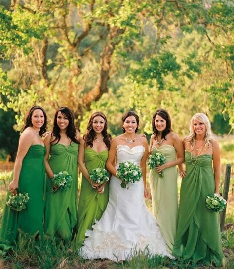 different+greens+bridal+dresses | Green dresses in different shades ...