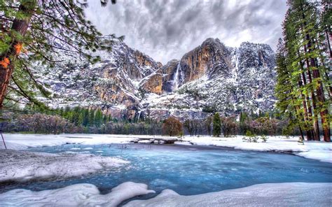 Yosemite Park In Winter Wallpaper For Desktop 1920x1200 : Wallpapers13.com