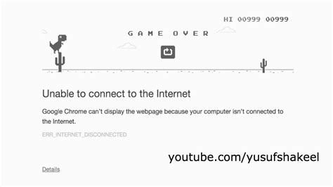 Dinosaur Game Google Chrome Offline Play