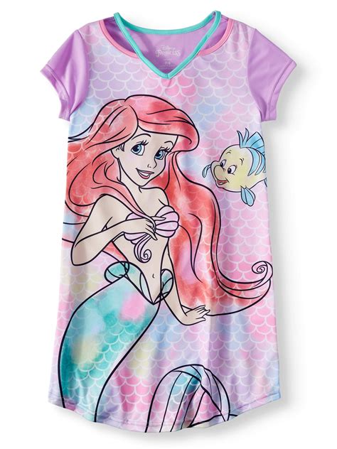 Disney Princess - Girls' Ariel Pajama Nightgown - Walmart.com