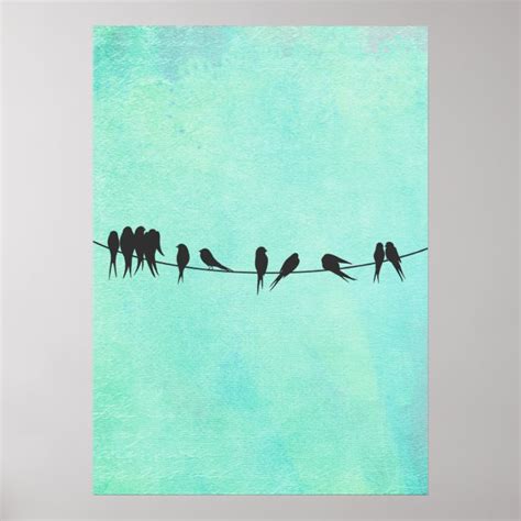 Birds On a Wire art print | Zazzle.com