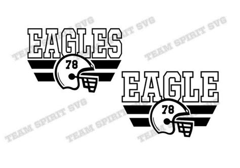 Eagles Football Helmet SVG Football Team DXF, EPS, Silhouette Studio ...