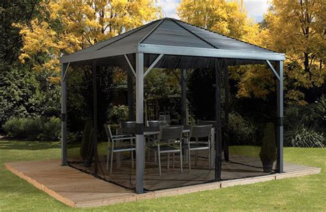 Sojag Sanibel 8x8 Hardtop Gazebo with Mosquito Netting