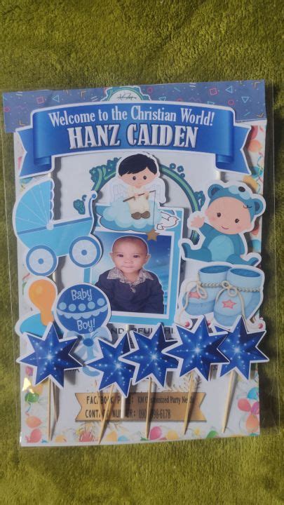 Christening cake topper boy | Lazada PH