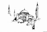 Hagia Sophia Drawings Coloring Page » Turkau sketch template