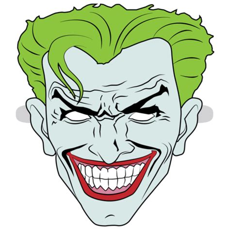 Joker Mask Template | Free Printable Papercraft Templates