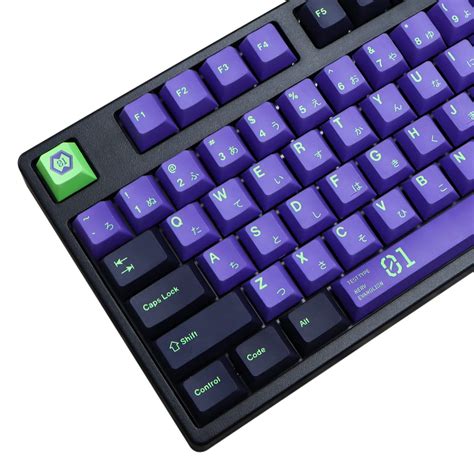 Buy Keycaps Purple and Black, MOLGRIA 128 Set Unit-01 Keycaps for ...