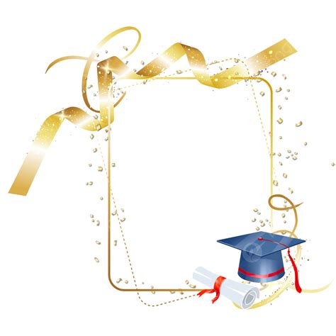 Graduation Borders PNG Transparent, Graduation Border Graduation Cap ...