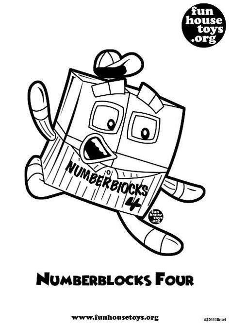 Numberblocks Four Printable Coloring Pag | Fun printables for kids, Printables free kids ...