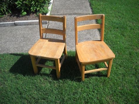 Vintage Children's School Chairs Wooden Child Chairs