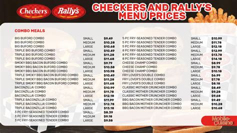 Updated Checkers and Rally's Menu Prices + Hacks (2024)