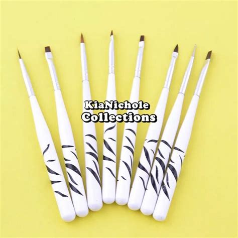 8pc Nail Art Brushes - Etsy