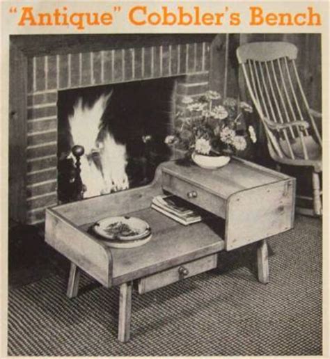 Rustic COBBLERS BENCH How-To build PLANS Coffee Table | eBay