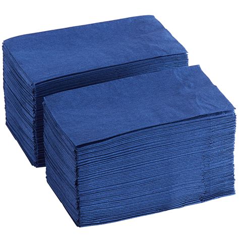 Navy Blue Paper Dinner Napkin, Choice 2-Ply, 15" x 17" - 125/Pack