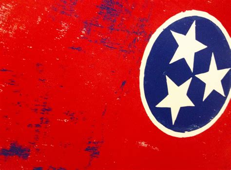 Tennessee State Flag Woodblock Print - Etsy