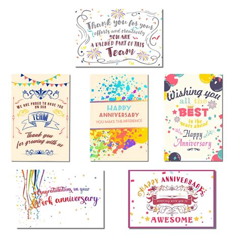 Buy 30 Pack Work Anniversary Cards Business Employee Appreciation Cards ...