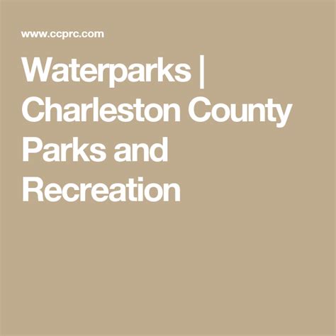 Waterparks | Charleston County Parks and Recreation | County park, Parks and recreation, Water park