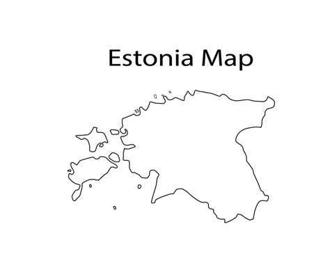 Estonia Map Outline Vector Illustration in White Background 11661487 Vector Art at Vecteezy