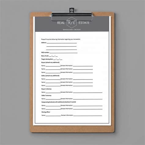 Browse Our Sample of Real Estate Closing Checklist Template for Free ...