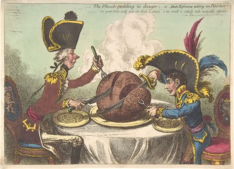 James Gillray | The Plumb-Pudding in Danger;–or–State Epicures Taking un Petit Souper | The Met