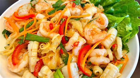 SPICY SEAFOOD SALAD - YUM TALAY - YouTube