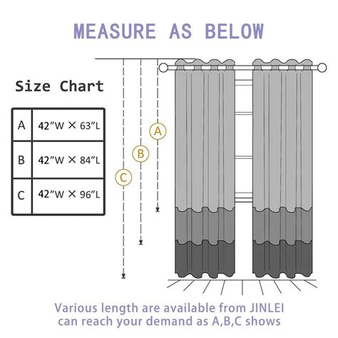 Width Standard Curtain Sizes Chart