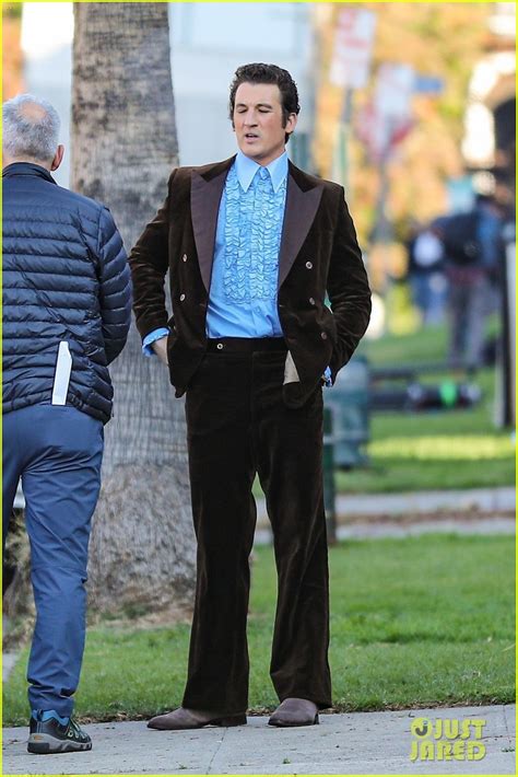 Miles Teller Sports a Velvet Tuxedo on the Set of 'The Offer': Photo ...