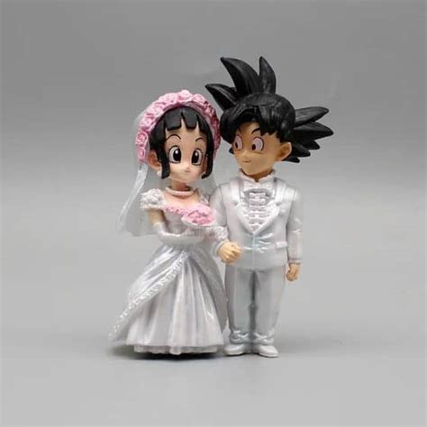 Dragon Ball Goku Chi-Chi Wedding PVC Figure Toys 8cm 3inch Set 2Pcs