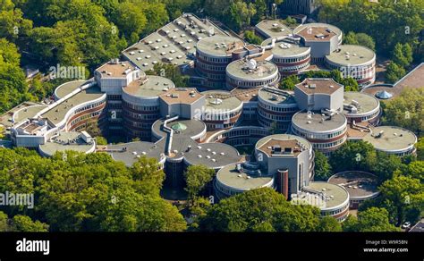 Aerial view, University of Duisburg-Essen, UDE, Campus, Duisburg, Ruhr Area, North Rhine ...