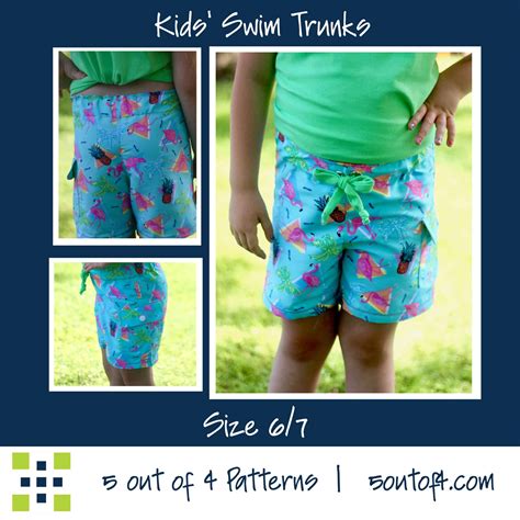 Kids' Swim Trunks - 5 out of 4 Patterns