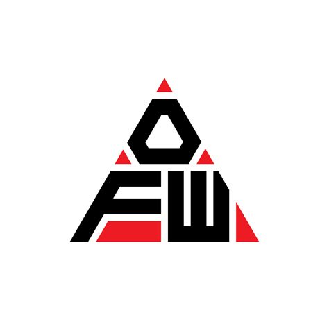 OFW triangle letter logo design with triangle shape. OFW triangle logo ...