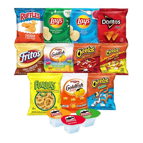 Buy VARIETY PACK - Hot Snacks Lays & Ruffles Chips, Crunchy Cheetos, Goldfish Flavors, Doritos ...