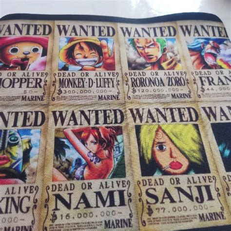 Mouse Pad One Piece Wanted Procurados Luffy Chopper | Elo7