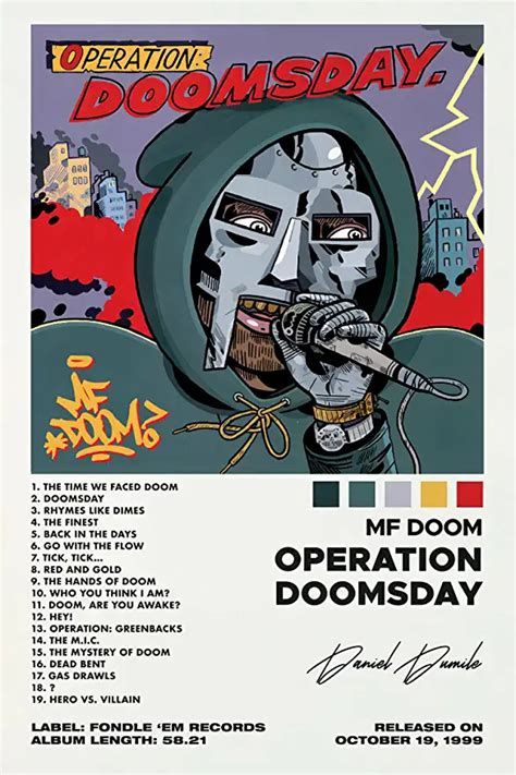 Mf doom poster operation doomsday album cover posters decorative ...