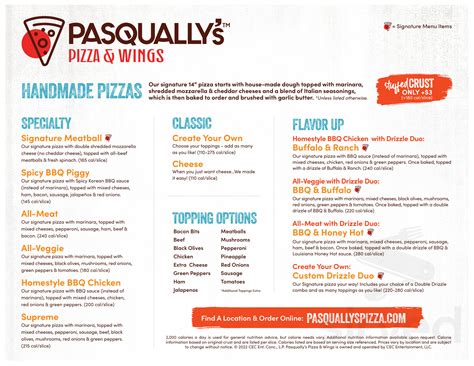 Menu for Pasqually's Pizza and Wings in Hicksville, NY | Sirved