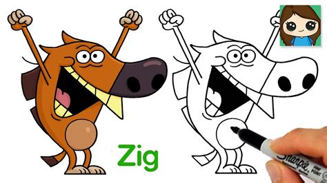 How to Draw Zig the Hyena | Zig & Sharko