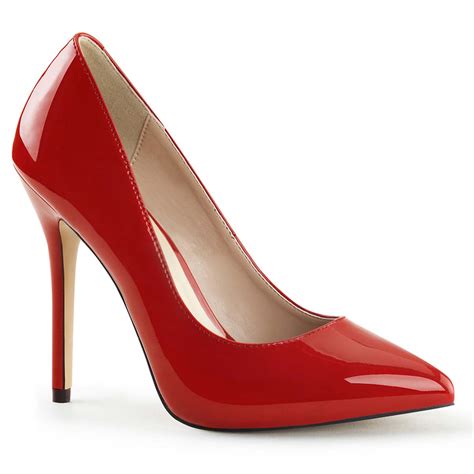 Pleaser Amuse-20 - Red Patent in Sexy Heels & Platforms - $59.95