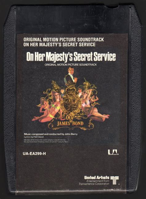 James Bond On Her Majesty's Secret Service - Original Soundtrack 1969 UA A48 8-TRACK TAPE