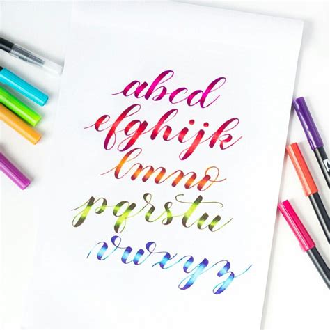 Alphabet using Tombow Dual Brush Pens @lauren.runyan.designs | Hand ...