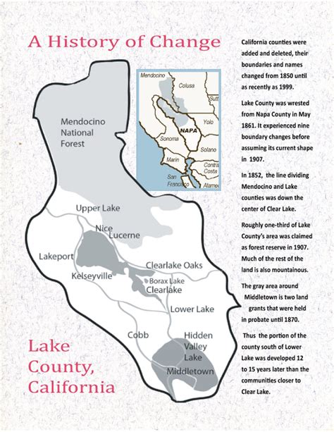 Before Lake County - South Lake County, California, History