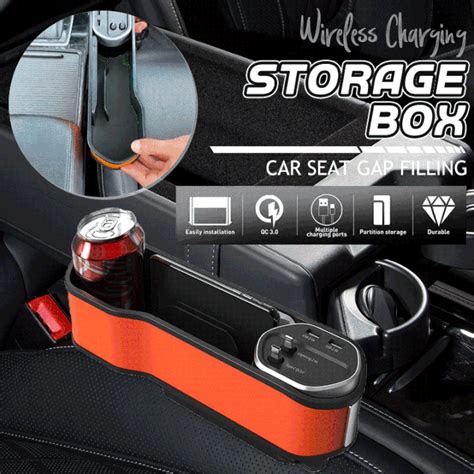 Car Seat Gap Filling Wireless Charging Storage Box